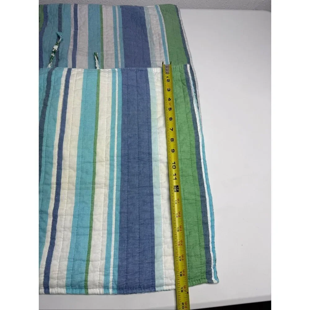 Vintage Sea Life Reversible Cotton Quilt 89”x89” 3 Piece Set See Description